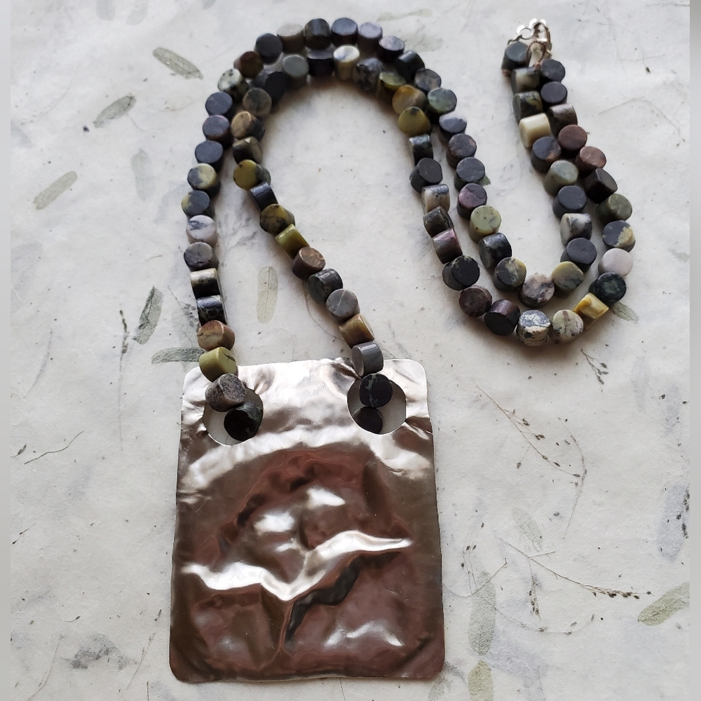 Handmade Gemstone Beaded Statement Necklace
